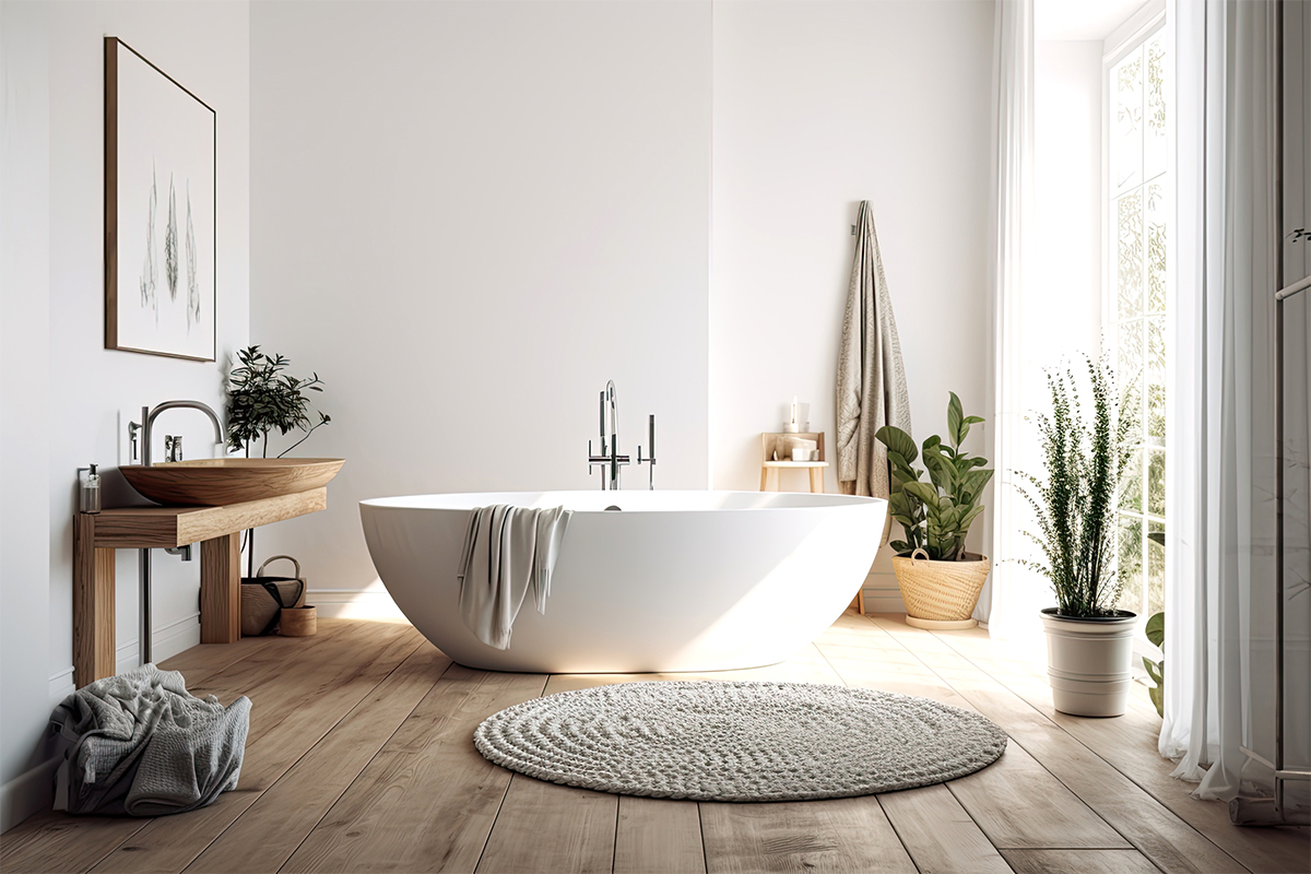 Vorher: Badezimmer ohne LIGNO® Akustik
