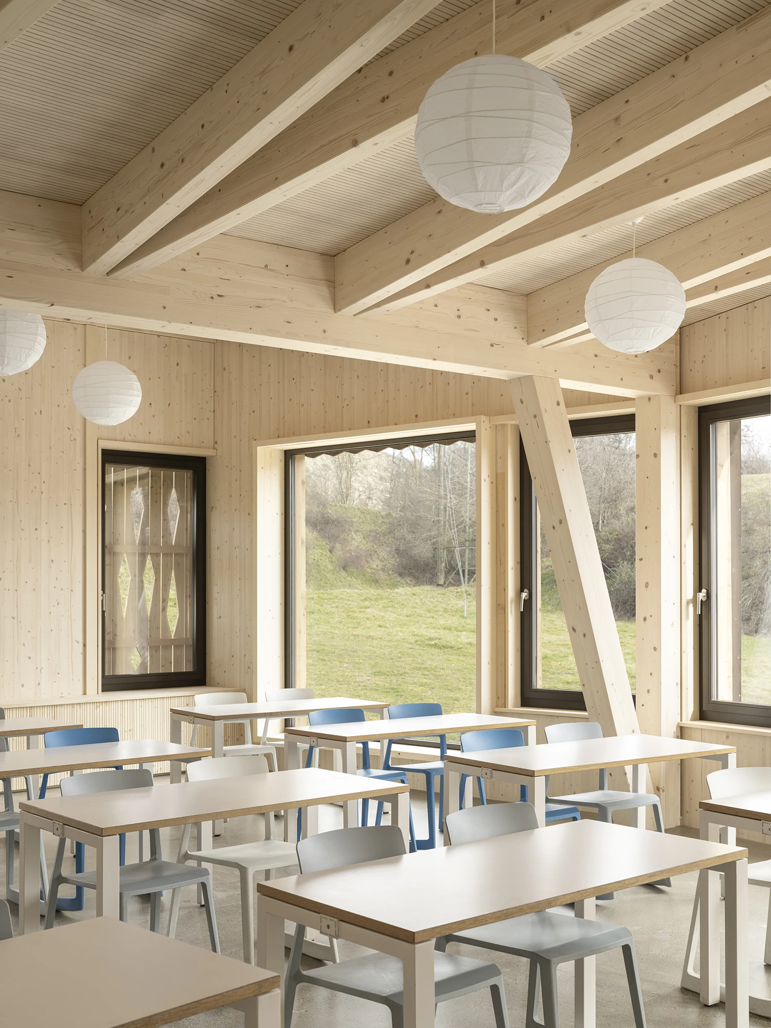 Klassenzimmer der Rudolf-Steiner-Schule Lausanne in Weißtanne